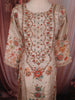Soft Blush Beige Floral Sequins Embroidered Design Tissue Straight Cut Salwar Suit