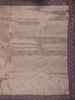 Soft Blush Beige Floral Zari Embroidered Design Pure Tussar Silk Fancy Saree with Contrast Border