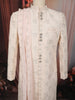Soft Blush Peach Floral Sequins Embroidered Design Jacquard Indo Western Men's Sherwani Suit