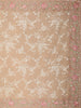 Soft Blush Peach Pink Floral Sequins and Beads Embroidered Design Net Designer Saree with Designer Border