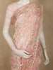Soft Blush Peach Pink Floral Sequins and Beads Embroidered Design Net Designer Saree with Designer Border