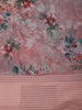 Soft Blush Pink Floral Printed Design Chiffon Casual Saree with Striped Border