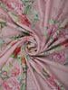 Soft Blush Pink Floral Printed Design Chiffon Fancy Saree with Designer Border