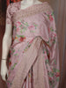 Soft Blush Pink Floral Printed Design Chiffon Fancy Saree with Designer Border