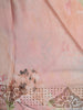 Soft Blush Pink Floral Printed Design Pure Tussar Saree with Stone Work Border