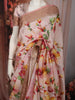 Soft Blush Pink Floral Printed Design Pure Tussar Silk Fancy Saree with Zari Border