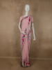 Soft Blush Pink Floral Sequins Embroidered Design Pure Chiffon Fancy Saree