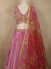 Soft Blush Pink Floral Sequins and Beads Embroidered Design Net Fancy Lehenga With Net Dupatta