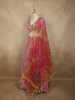 Soft Blush Pink Floral Sequins and Beads Embroidered Design Net Fancy Lehenga With Net Dupatta