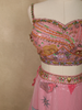 Soft Blush Pink Floral Sequins and Beads Embroidered Design Net Fancy Lehenga With Net Dupatta