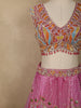 Soft Blush Pink Floral Sequins and Beads Embroidered Design Net Fancy Lehenga With Net Dupatta