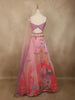 Soft Blush Pink Floral Sequins and Beads Embroidered Design Net Fancy Lehenga With Net Dupatta