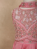 Soft Blush Pink Floral Sequins and Beads Embroidered Design Satin Kids Skirt and Top Paired with Dupatta