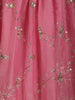 Soft Blush Pink Floral Sequins and Zari Embroidered Design Tissue Lehenga With Dupatta