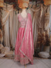 Soft Blush Pink Floral Sequins and Zari Embroidered Design Tissue Lehenga With Dupatta