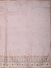 Soft Blush Pink Floral Thread Embroidered Design Pure Tussar Party Wear Saree with Thread Work Border
