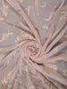 Soft Blush Pink Floral Vine Thread Embroidered Design Chiffon Fancy Saree with Scalloped Border