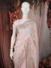 Soft Blush Pink Floral Vine Thread Embroidered Design Chiffon Fancy Saree with Scalloped Border