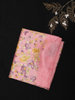 Soft Blush Pink Floral Woven Design Blended Cotton Saree