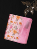 Soft Blush Pink Floral Woven Design Blended Cotton Saree