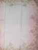 Soft Blush Pink Floral and Leaf Zari Embroidered Design Pure Organza Party Wear Saree with Scalloped