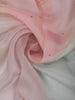 Soft Blush Pink Floral and Leaf Zari Embroidered Design Pure Organza Party Wear Saree with Scalloped