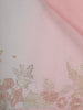 Soft Blush Pink Floral and Leaf Zari Embroidered Design Pure Organza Party Wear Saree with Scalloped