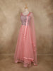 Soft Blush Pink Heavy Sequins Embroidered Design Net Lehenga With Net Dupatta