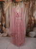Soft Blush Pink Heavy Sequins Embroidered Design Net Lehenga With Net Dupatta