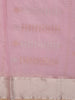 Soft Blush Pink Leaf Butta Zari Embroidered Design Pure Tussar Party Wear Saree with Contrast Zari Border