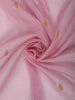 Soft Blush Pink Leaf Butta Zari Embroidered Design Pure Tussar Party Wear Saree with Contrast Zari Border