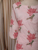 Soft Blush Pink Lotus Floral Printed Design Cotton Straight Cut Salwar Suit with Matching Dupatta