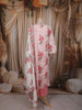 Soft Blush Pink Lotus Floral Printed Design Cotton Straight Cut Salwar Suit with Matching Dupatta