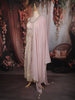 Soft Blush Pink Sequins and Zari Embroidered Design Tissue Silk Anarkali Salwar Suit with Dupatta