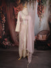 Soft Blush Pink Sequins and Zari Embroidered Design Tissue Silk Anarkali Salwar Suit with Dupatta
