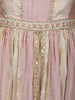 Soft Blush Pink Sequins and Zari Embroidered Design Tissue Silk Anarkali Salwar Suit with Dupatta