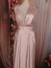 Soft Blush Pink Solid Design Satin Ready To Wear Saree with Designer Blouse