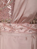 Soft Blush Pink Solid Design Satin Ready To Wear Saree with Designer Blouse
