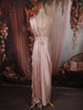 Soft Blush Pink Solid Design Satin Ready To Wear Saree with Designer Blouse