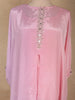 Soft Blush Pink Solid Design Soft Satin Indo Western Kaftan Set