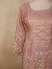 Soft Blush Rose Pink Heavy Sequins and Beads Embroidered Design Tissue Organza Sharara Salwar Suit with Dupatta