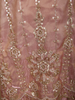 Soft Blush Rose Pink Heavy Sequins and Beads Embroidered Design Tissue Organza Sharara Salwar Suit with Dupatta