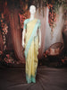 Soft Butter Yellow Checked Zari Woven Design Pure Kanchipuram Silk Saree with Contrast Floral Butta Border