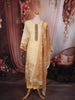 Soft Butter Yellow Floral Printed Design Cotton Straight Cut Salwar Suit