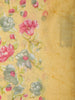 Soft Butter Yellow Floral Woven Design Blended Cotton Saree