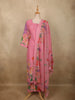 Soft Candy Pink Floral Printed Design Cotton Salwar Suit with Dupatta