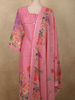 Soft Candy Pink Floral Printed Design Cotton Salwar Suit with Dupatta