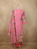 Soft Candy Pink Floral Printed Design Cotton Salwar Suit with Dupatta
