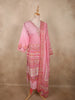 Soft Candy Pink Floral Printed Design Cotton Straight Cut Salwar Suit