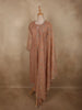 Soft Caramel Peach Silver Beads Embroidered Design Tissue Silk Salwar Suit